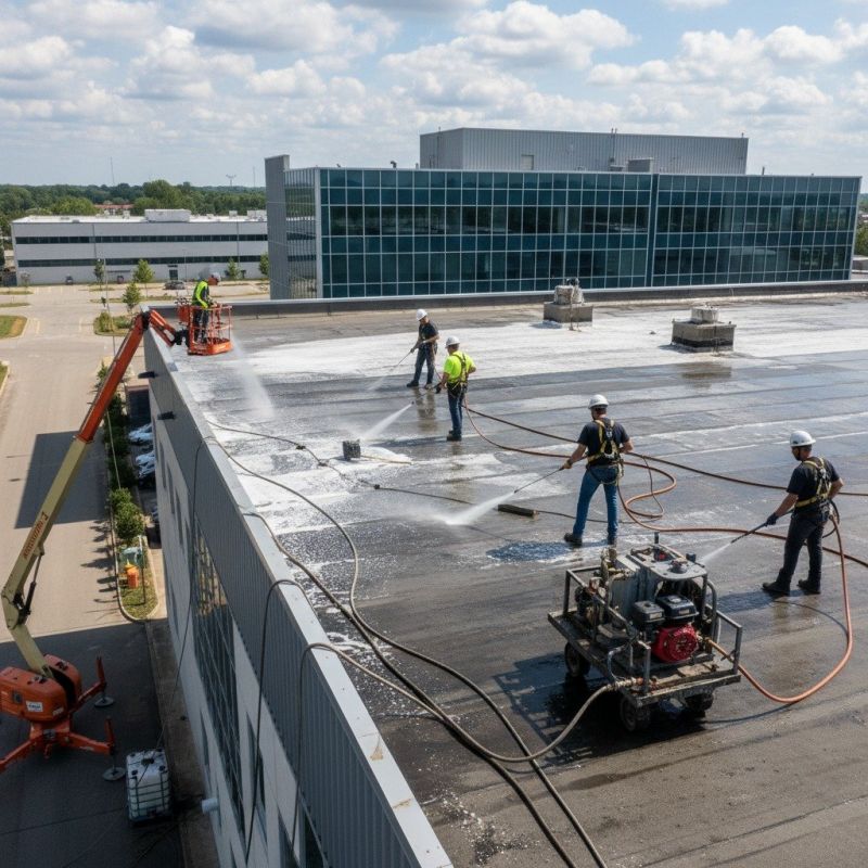 Commercial Roof Cleaning detail